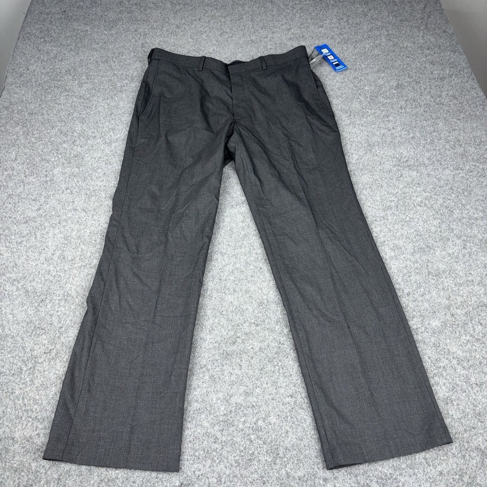 Saddlebred Motion Stretch Dress Pants Men's 34x30 Gray Comfort Waist NWT Work
